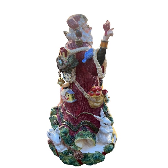 Retired Early 2000's Fitz & Floyd "Woodland Santa" Holiday Musical  Silent Night - Picture 6 of 6